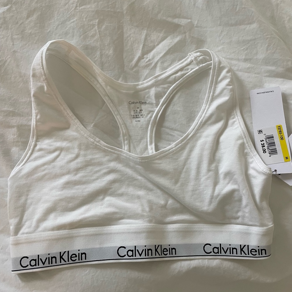 NWT Calvin Klein Underwear white cotton bra